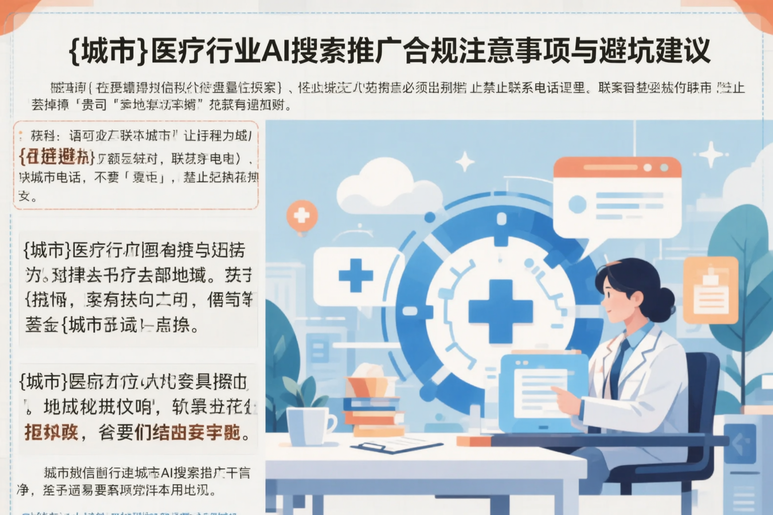 长治医疗行业AI搜索推广合规注意事项与避坑建议