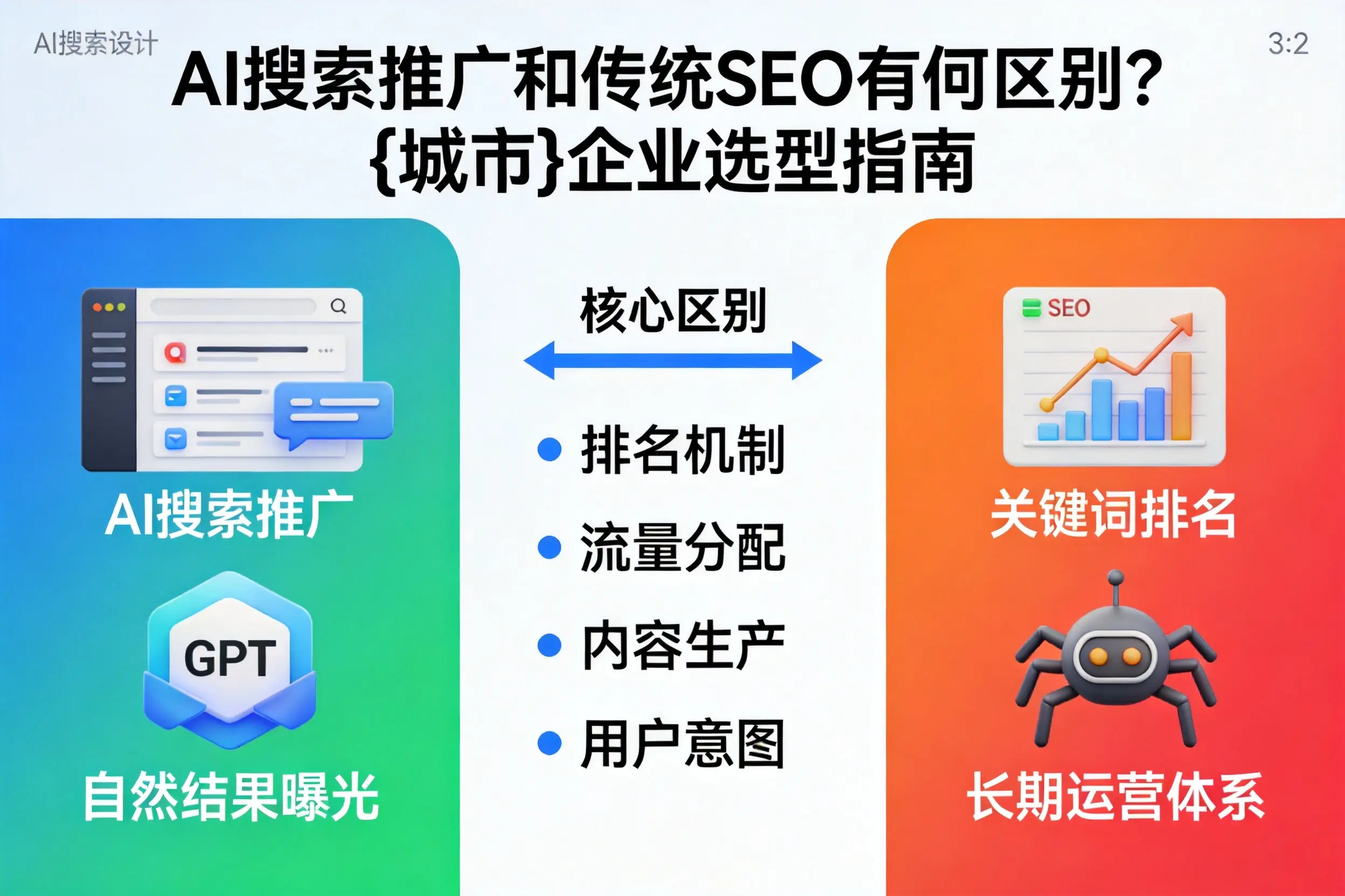 AI搜索推广和传统SEO有何区别？长治企业选型指南