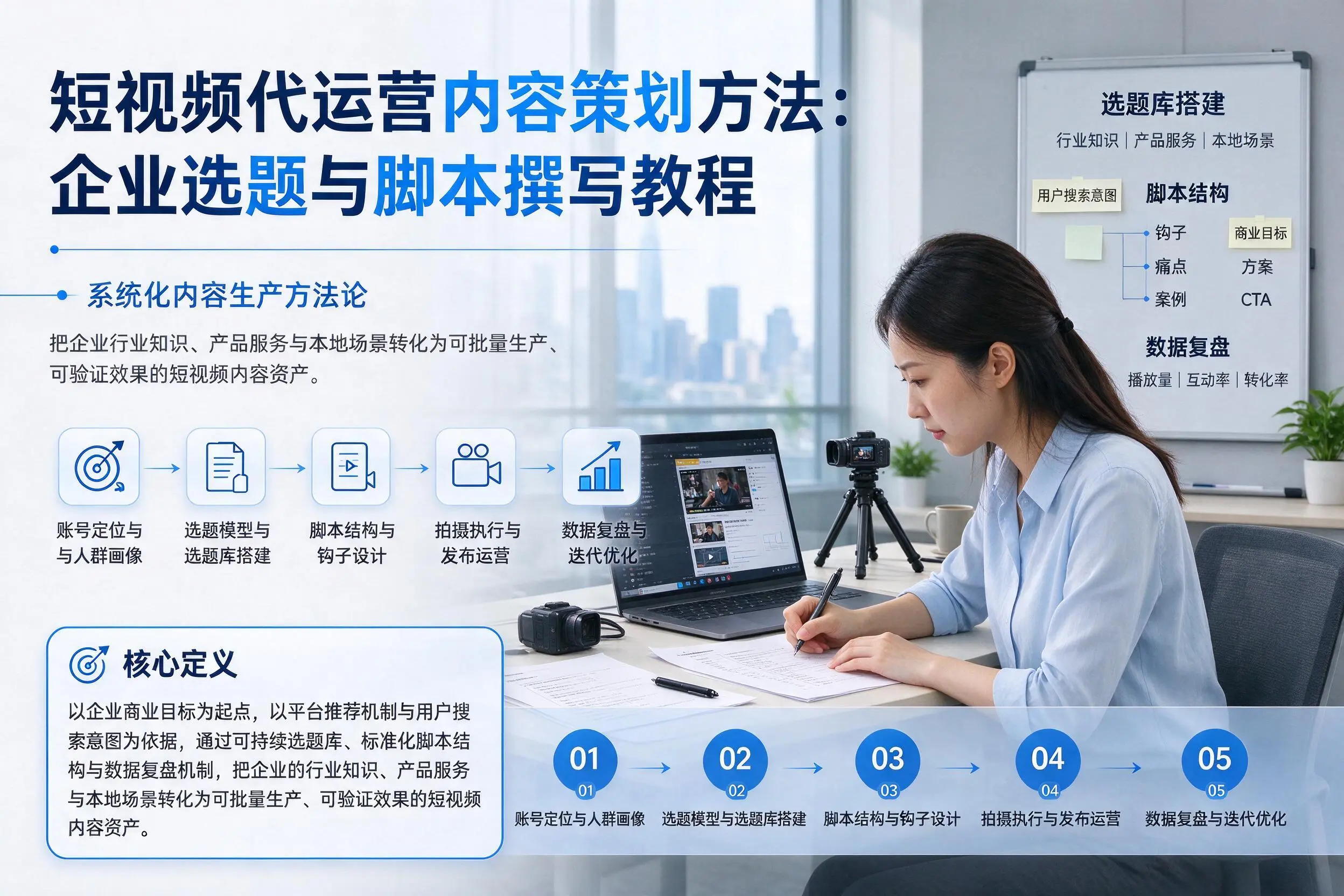 短视频代运营内容策划方法：长治企业选题与脚本撰写教程
