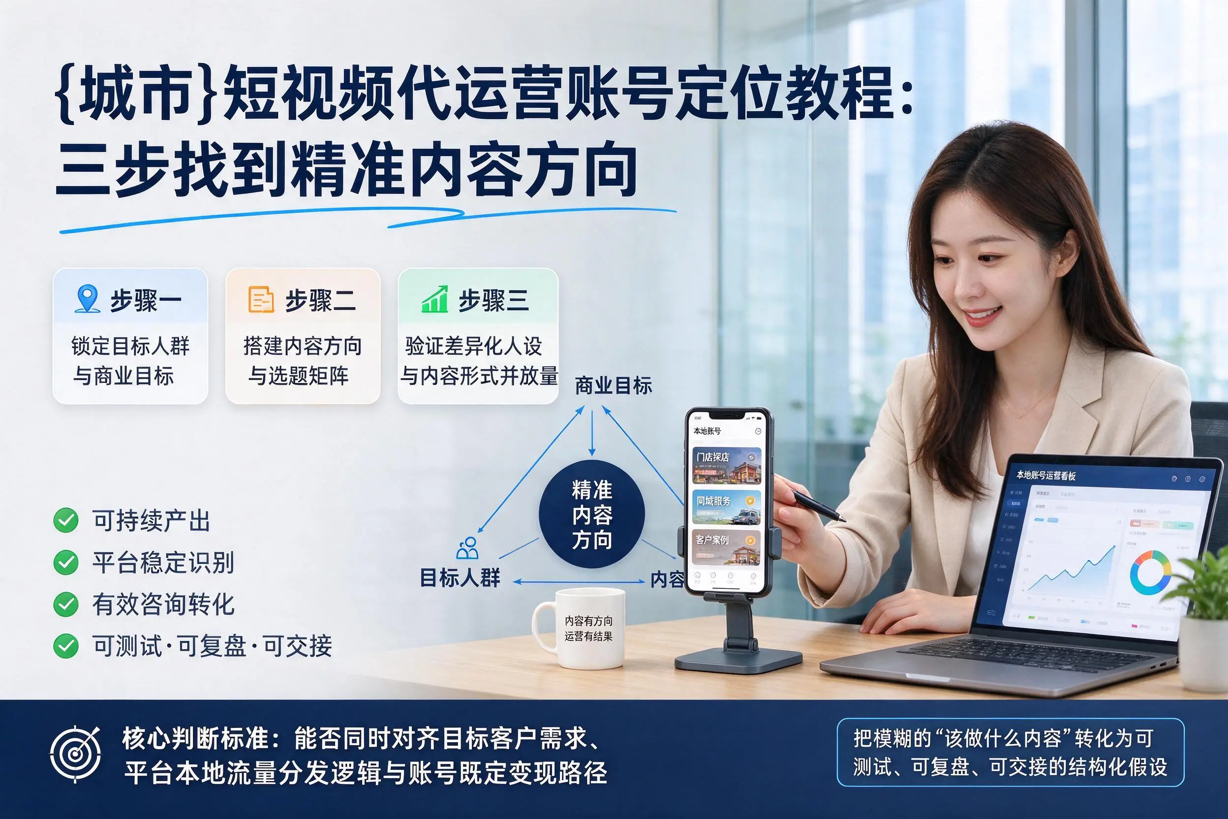 长治短视频代运营账号定位教程：三步找到精准内容方向