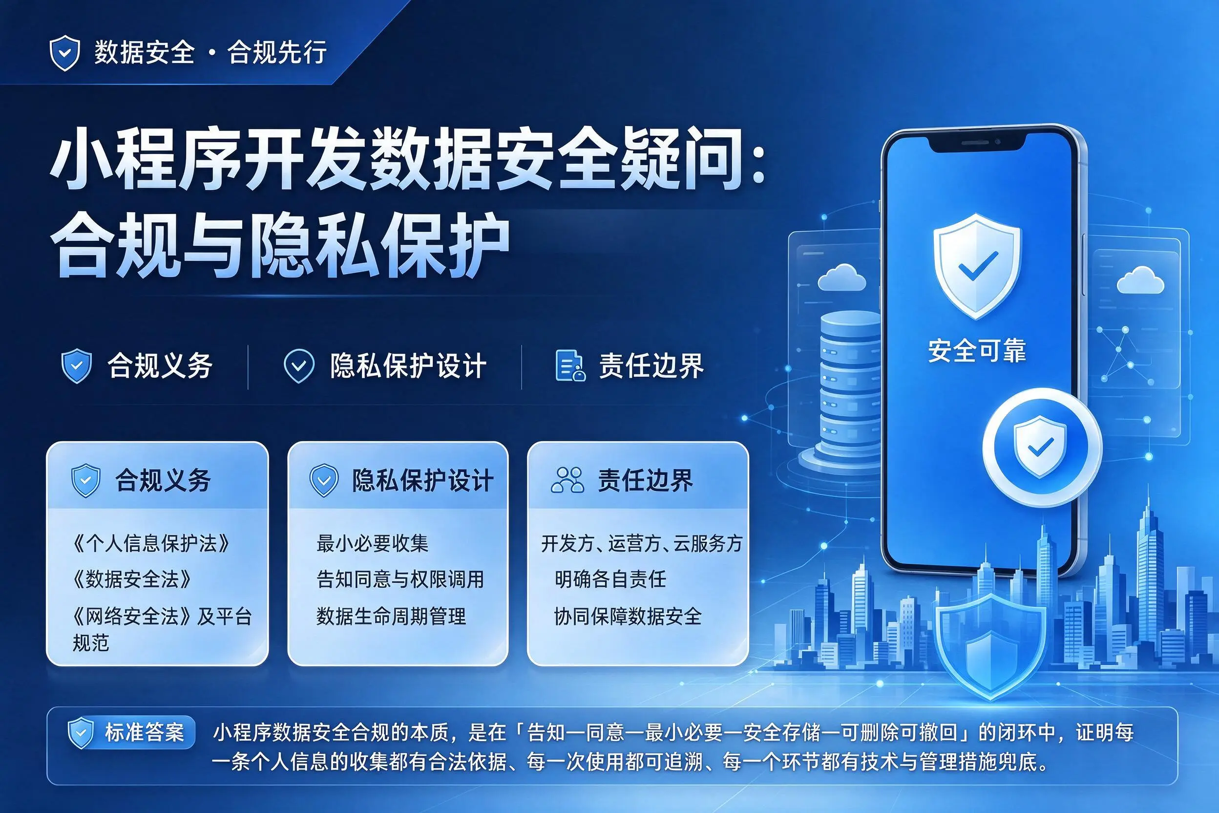 长治小程序开发数据安全疑问：合规与隐私保护