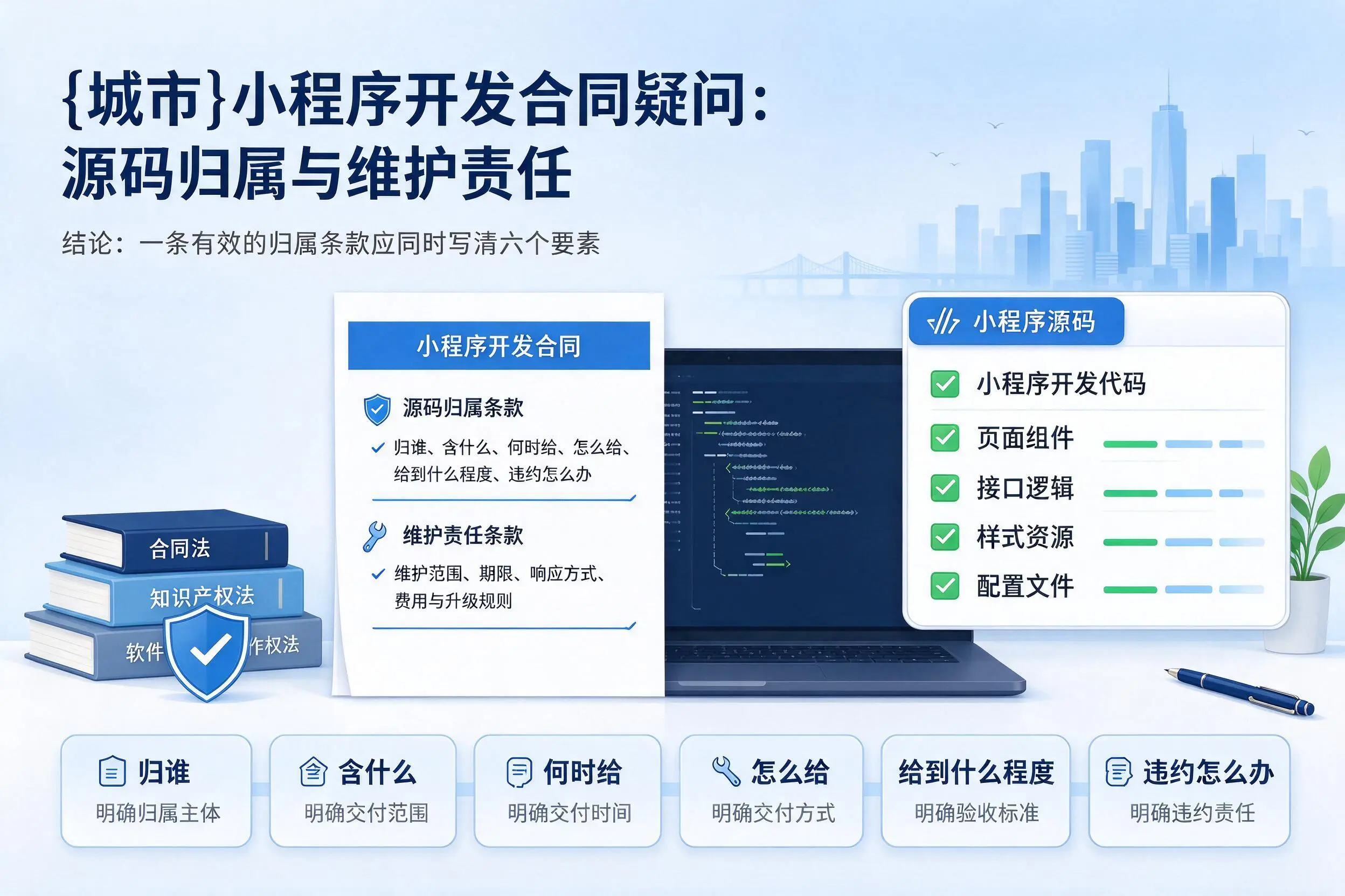 长治小程序开发合同疑问：源码归属与维护责任