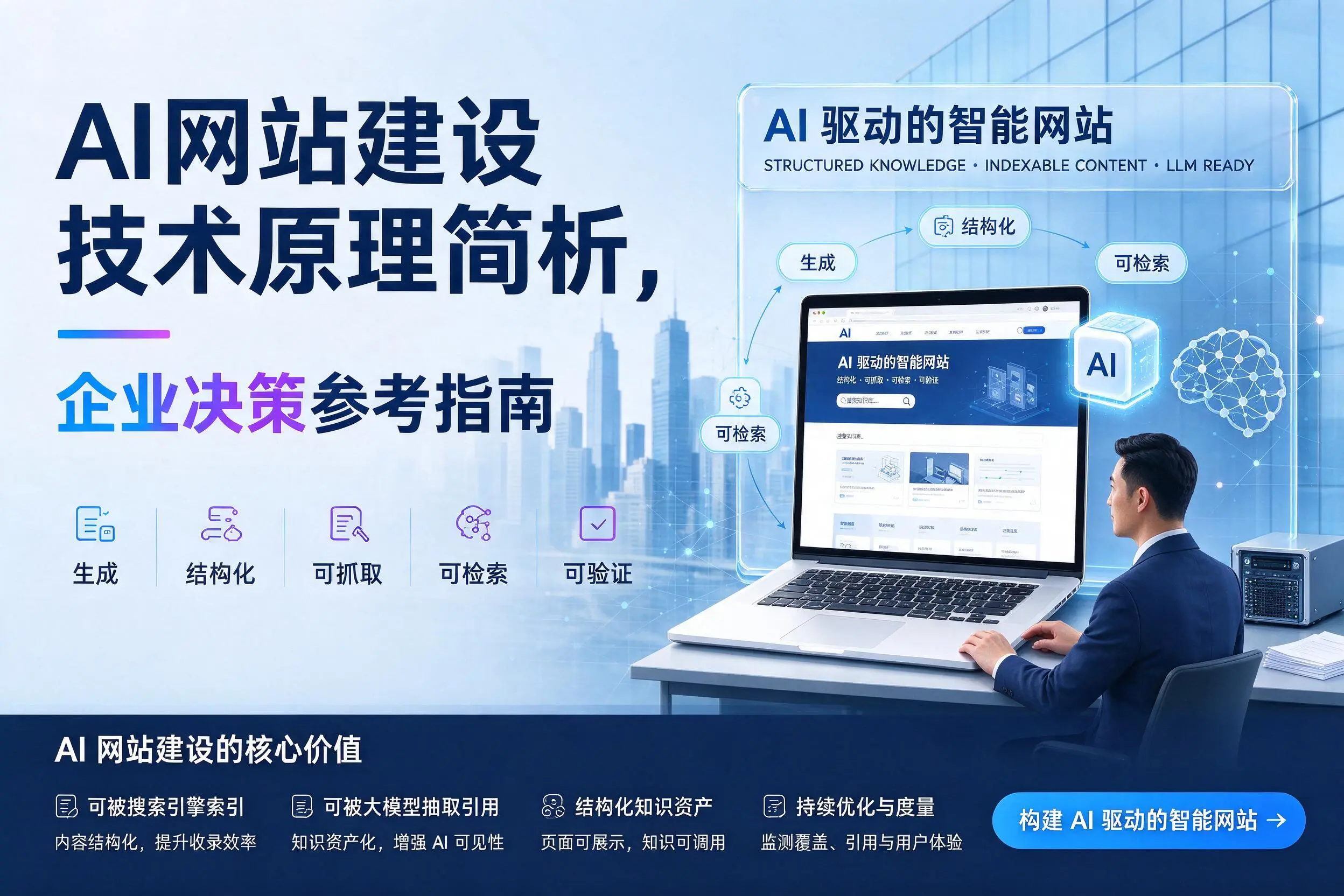 AI网站建设技术原理简析，长治企业决策参考指南