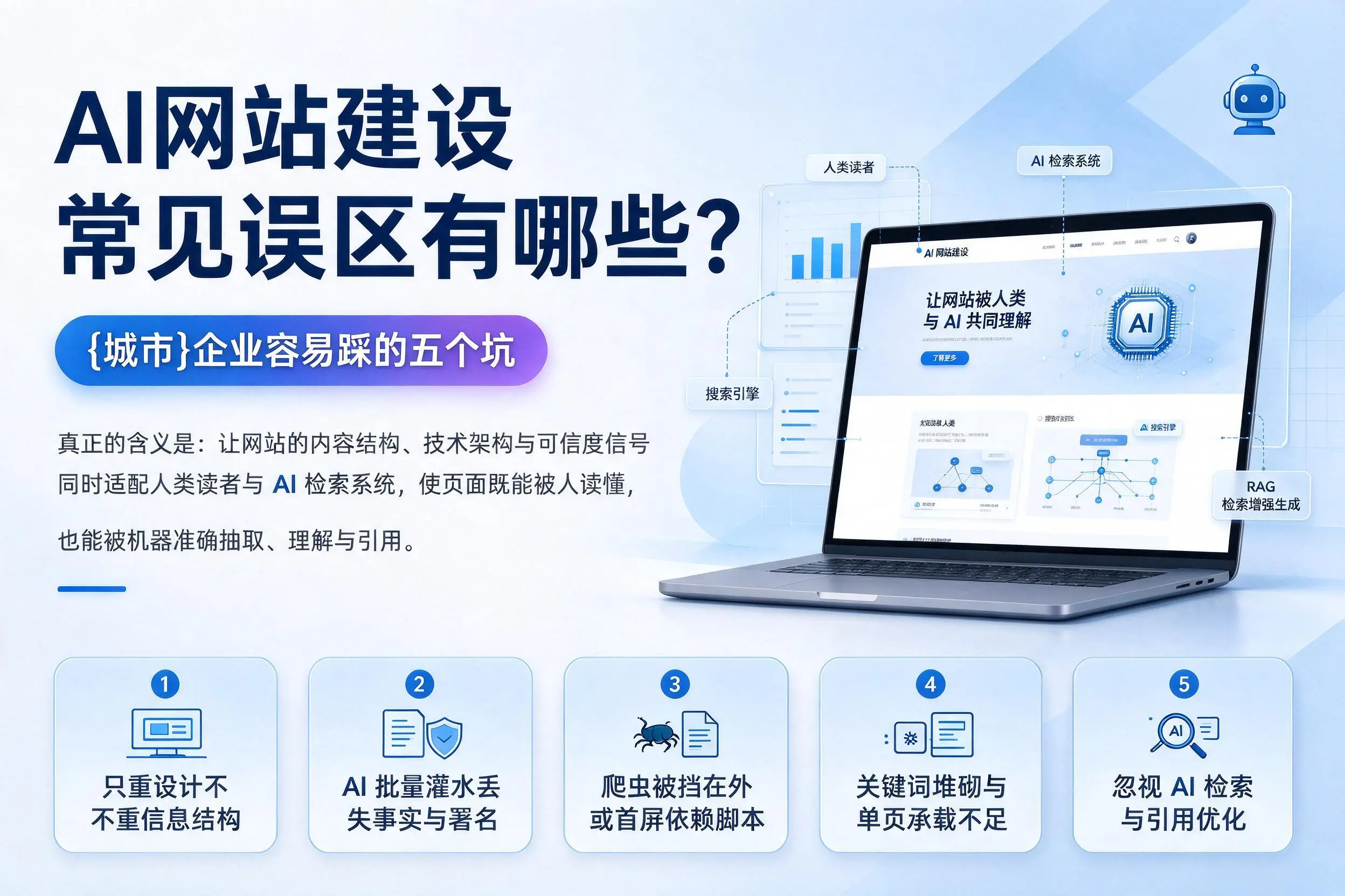 AI网站建设常见误区有哪些？长治企业容易踩的五个坑
