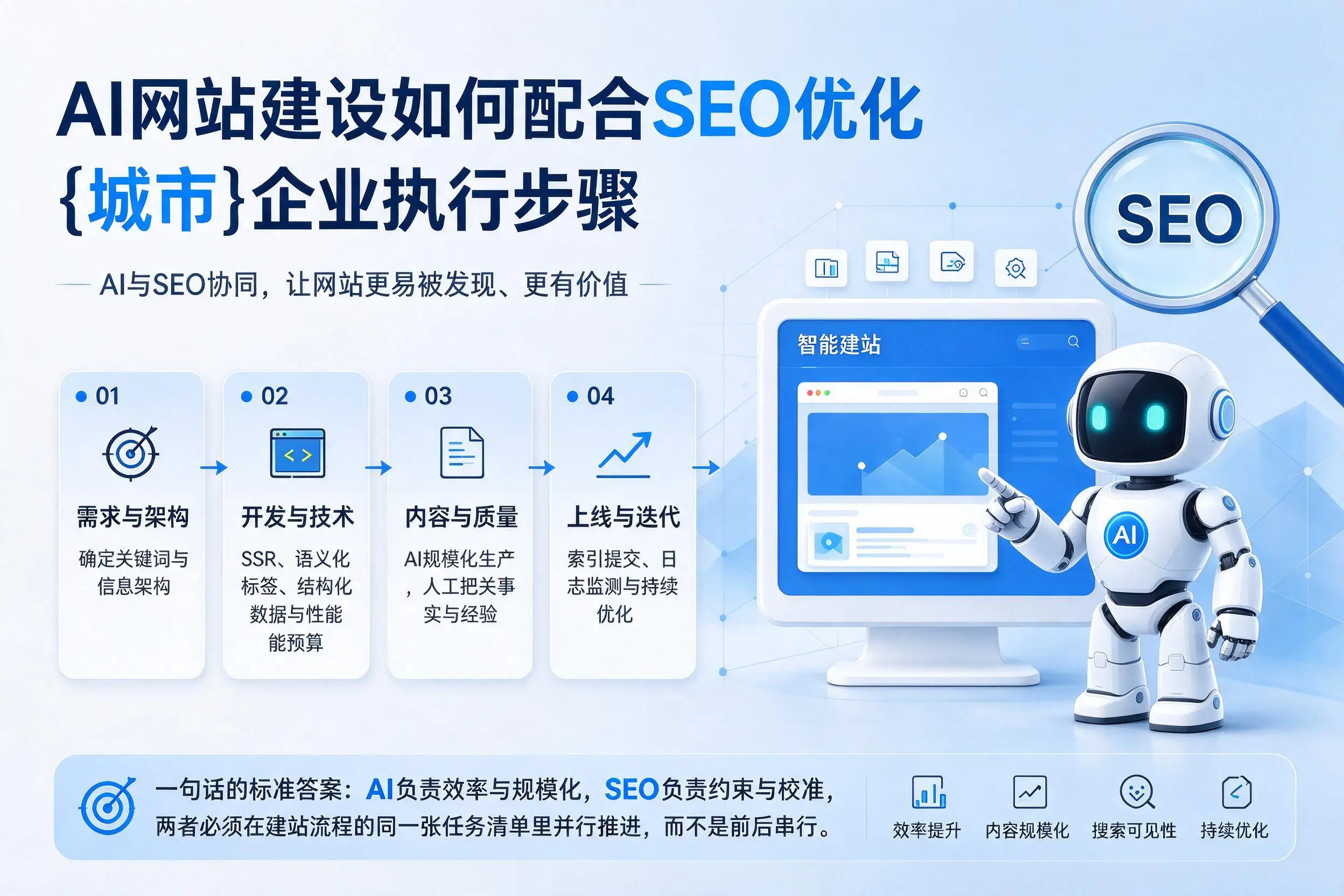AI网站建设如何配合SEO优化，长治企业执行步骤