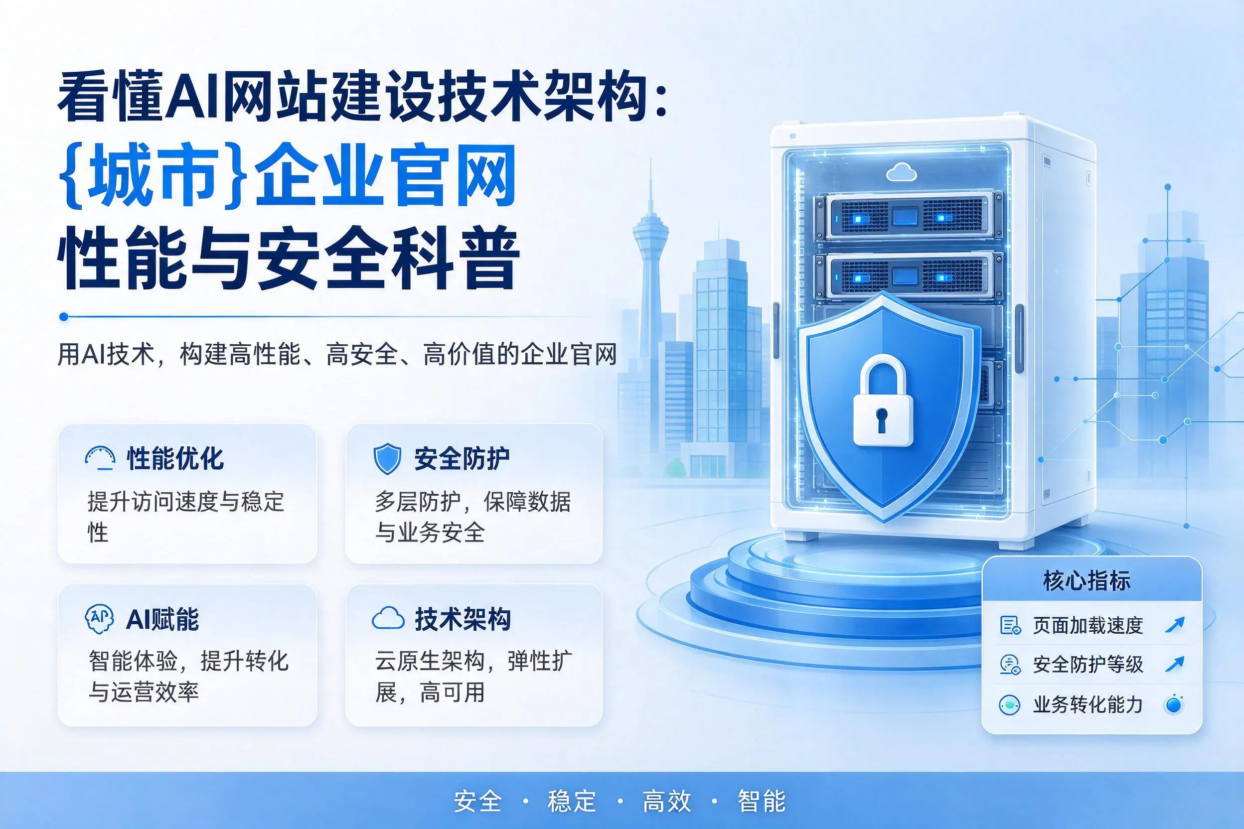 看懂AI网站建设技术架构：长治企业官网性能与安全科普