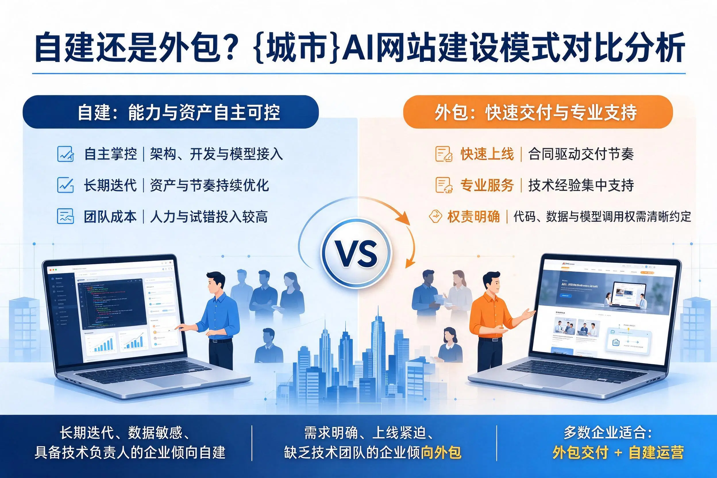 自建还是外包？长治AI网站建设模式对比分析