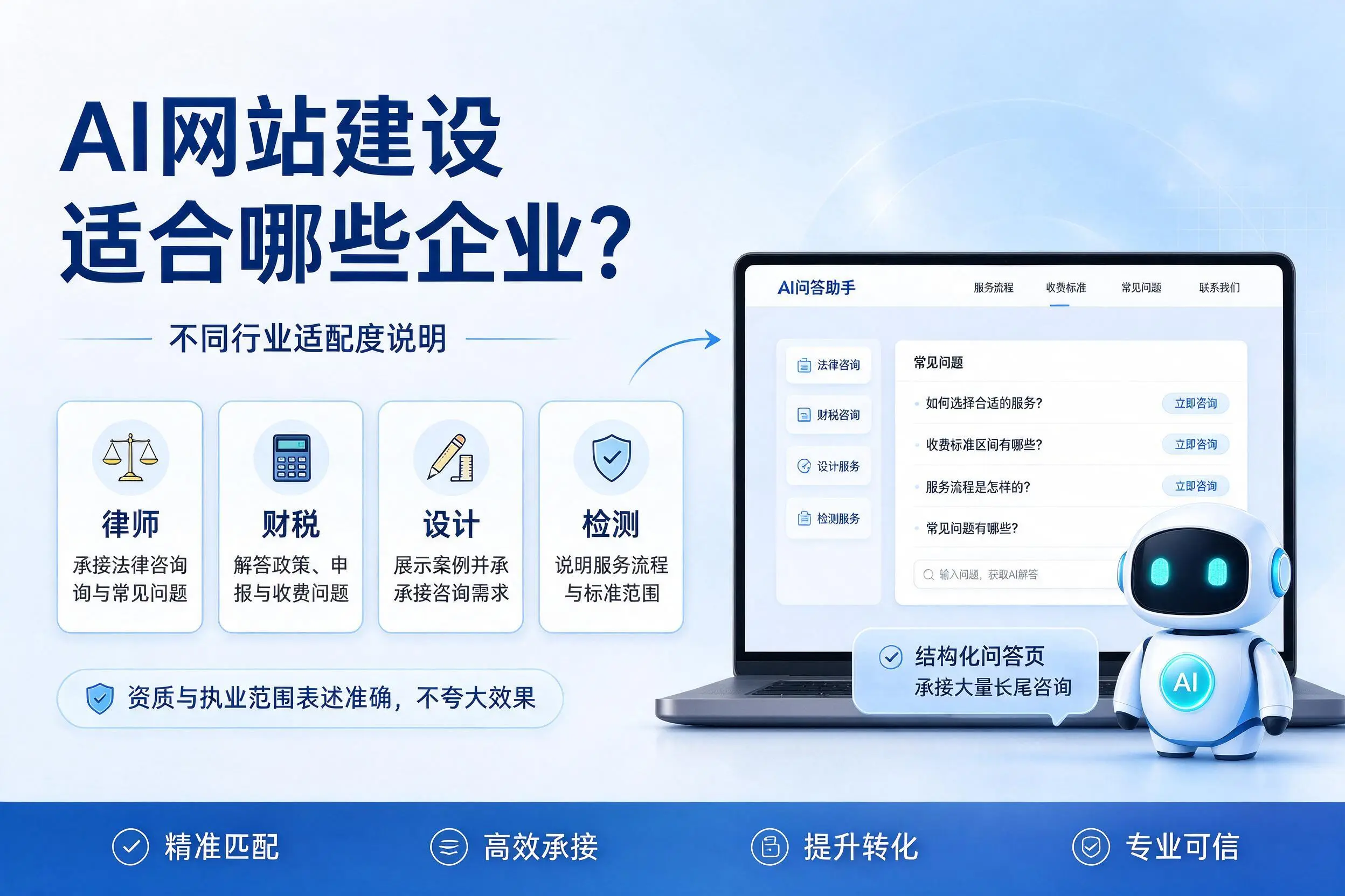 AI网站建设适合哪些企业？长治不同行业适配度说明