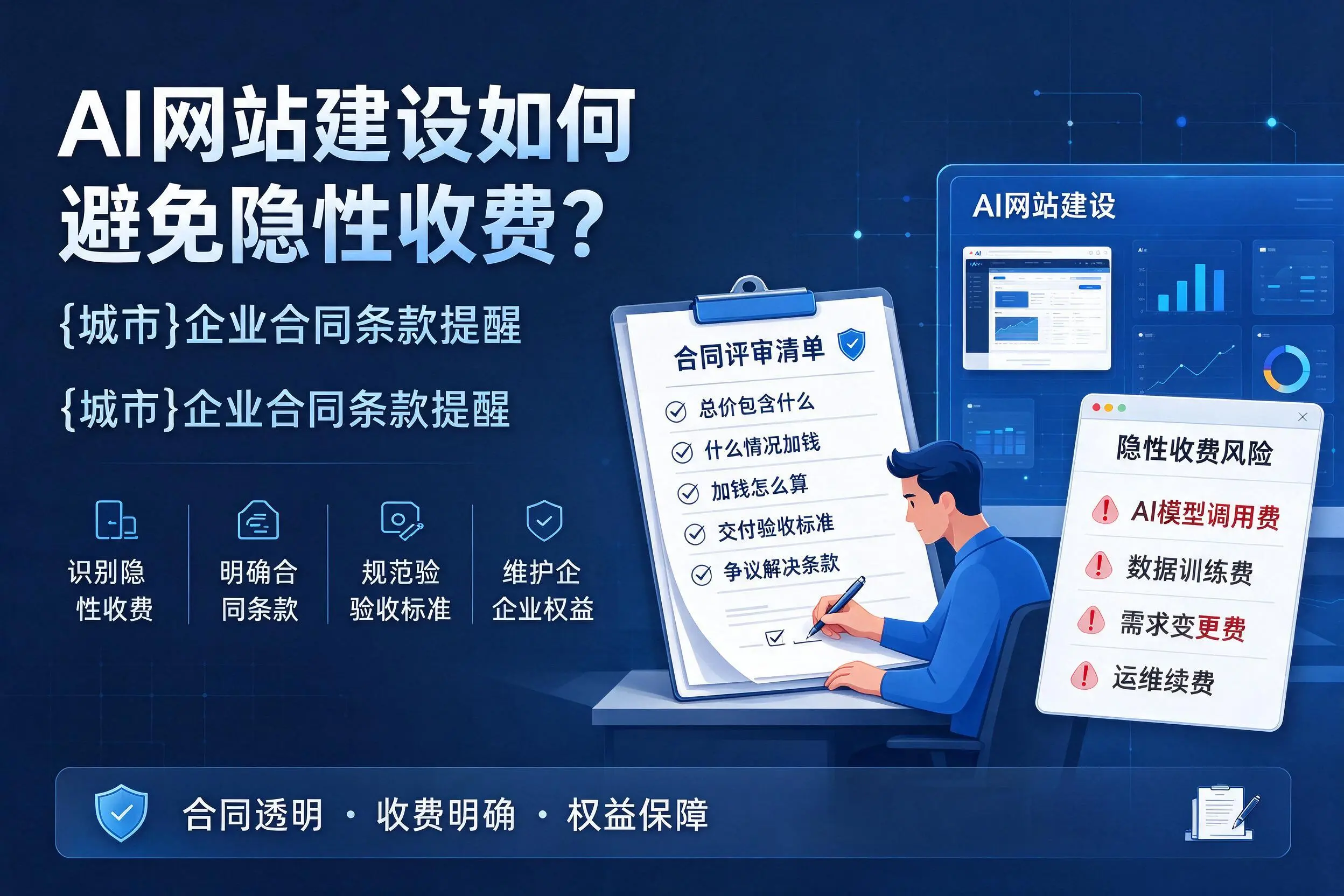 AI网站建设如何避免隐性收费?长治企业合同条款提醒