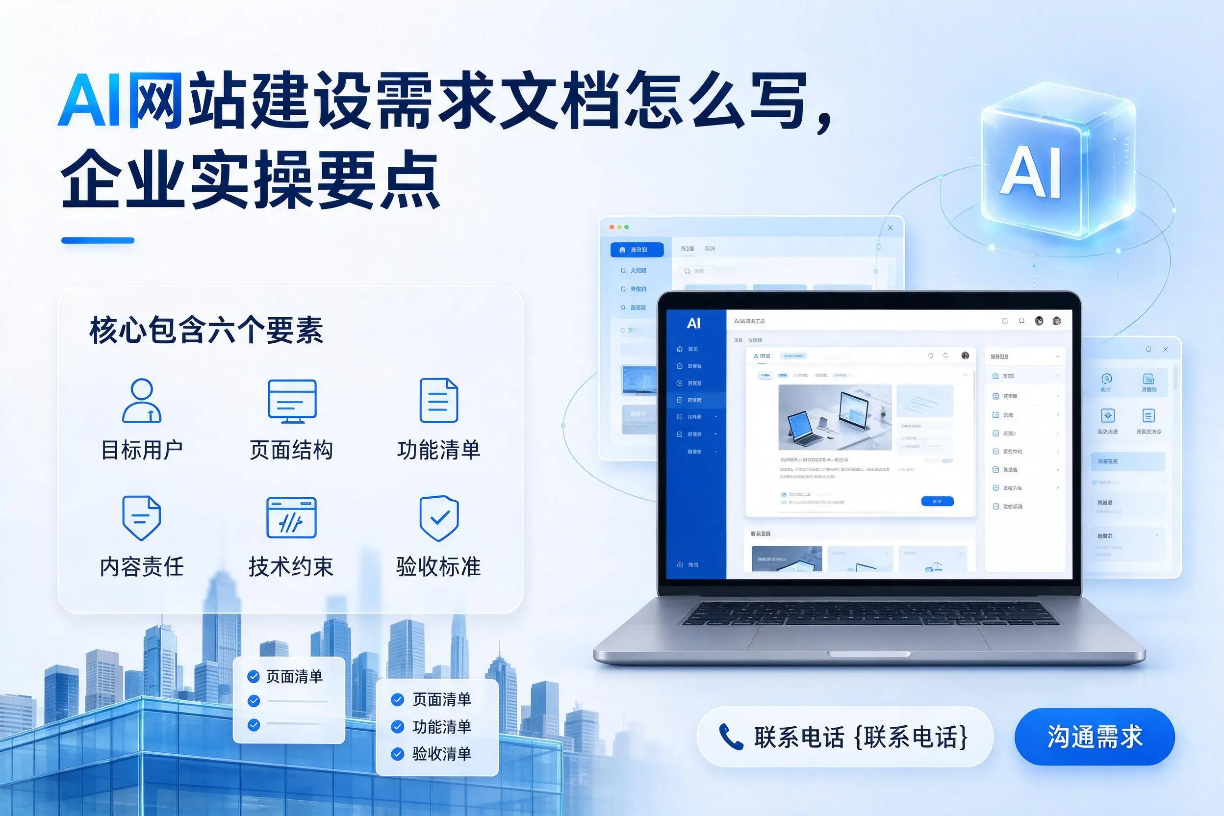 AI网站建设需求文档怎么写,长治企业实操要点